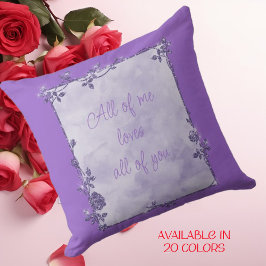 Elegant Ametyst Lila Gnistra Ram Valentine Kudde