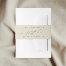 Elegant Ampersand Beige Charcol Bröllop