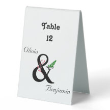 Elegant Ampersand Bord Tält-tecken