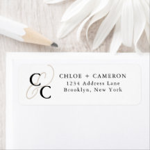 Elegant Ampersand Calligraphy Monogram Bröllop