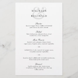 Elegant Ampersand Forme Traditional Bröllop Menu