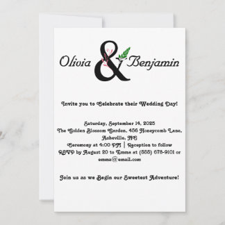 Elegant Ampersand och skript Bröllop Design Inbjudningar