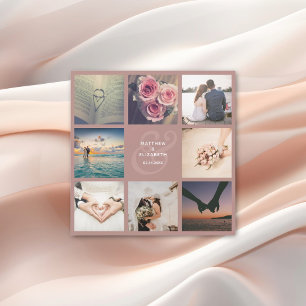 Elegant Ampersand Photo Collage Bröllop Tack