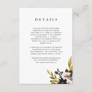 Elegant Ampersand   Uppgifter om Guld och  gäster Tilläggskort