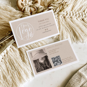 Elegant än minimal logotyp Qr tack för din order Visitkort