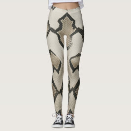 elegant anaconda struktur tygtryck leggings