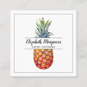 Elegant Ananapple-händelsekatterare Fyrkantigt Visitkort