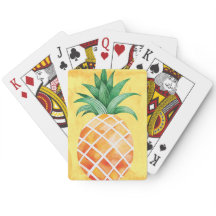 Elegant Ananas Gult Vattenfärg