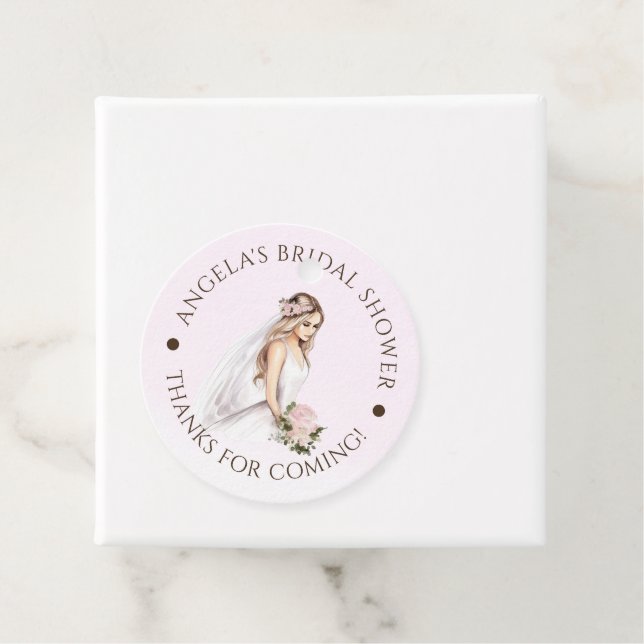 Elegant Anbud Rosa - Möhippa som ska tillhandahåll Gåvor Etiketter (På plats)