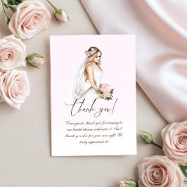 Elegant Anbud Rosa - Möhippa som ska tillhandahåll Tack Kort