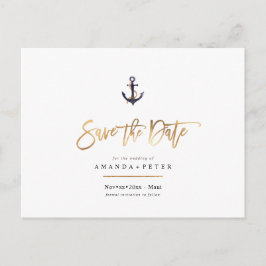 Elegant Anchor, spara datum för Nautiskt Vykort