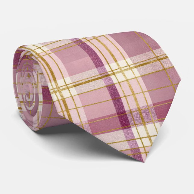 Elegant and classic Pink Plaid Gingham Pattern Slips (Rullad)