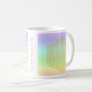 elegant and modern flower of life love kaffemugg