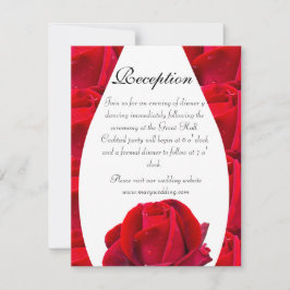 elegant and romantic red roses inbjudningar