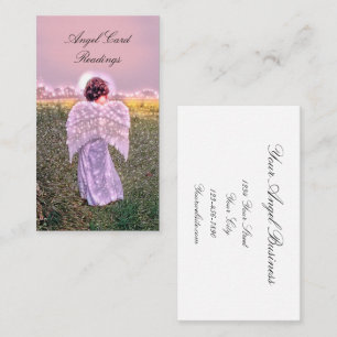 Elegant Andlig Glowing Angel Card Reading Visitkort