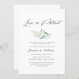 Elegant Ändra datum Kärlek är vattenfärg för patie Inbjudningar