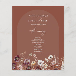 Elegant Anemone Arch Mörk Terracotta Bröllop
