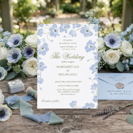 Elegant Anemone Floral Wedding Invitation Inbjudningar