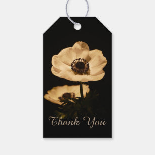 Elegant Anemone Flowers Tack Presentetikett