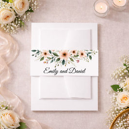 Elegant Anemone Wildflower Wedding Invitation Band För Inbjudningskort