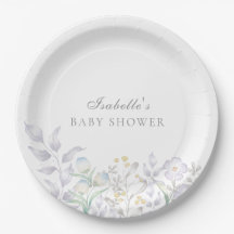 Elegant äng med vilda blommor Baby Shower