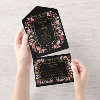 Elegant äng med vilda blommor vårträdgård bröllop
