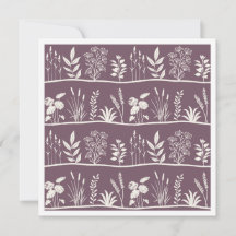 Elegant äng Minimalistisk botanisk siluett Plommon