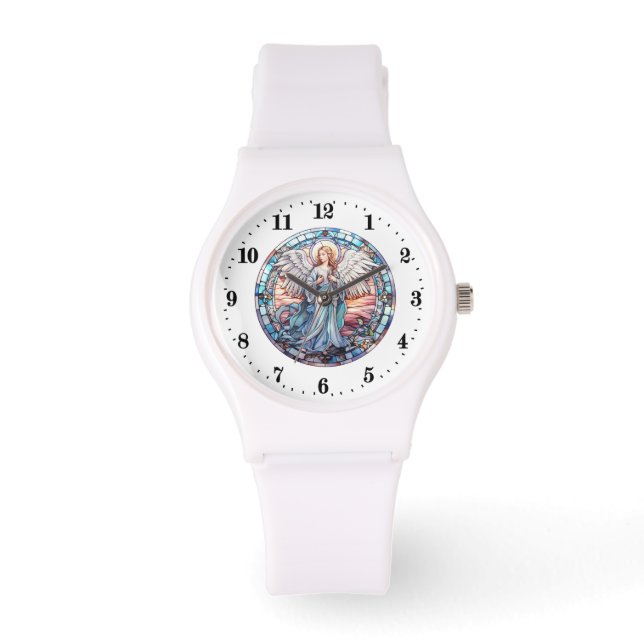 Elegant Angel älskare Religiösa Armbandsur (Framsida)