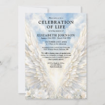 Elegant Angel Wings Livs firande Begravning