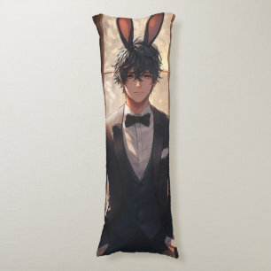 Elegant Anime Rabbit Man Kroppskudde