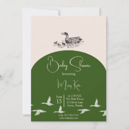 Elegant Anka Baby Shower-paket Inbjudningar