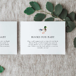 Elegant ankunge baby shower bok önskemål kort