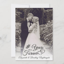 Elegant Anniversary # ÅR IN I ALL EVIGHET Foto Inbjudningar