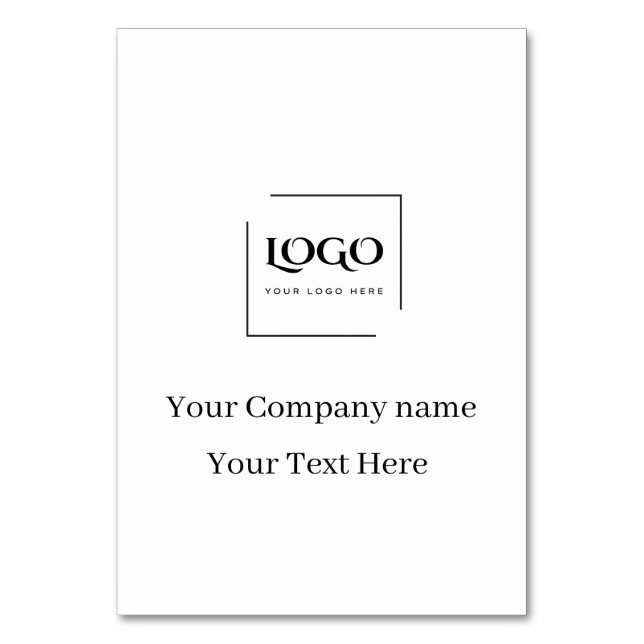Elegant anpassa din logotypmall bordsnummer (Framsidan)