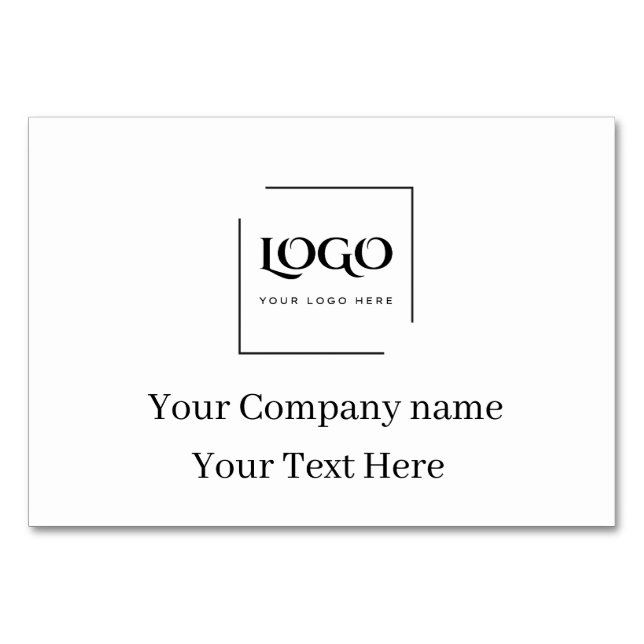 Elegant anpassa din logotypmall bordsnummer (Framsidan)