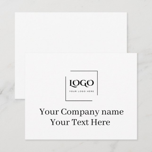 Elegant anpassa din logotypmall kort (Fram/baksida)