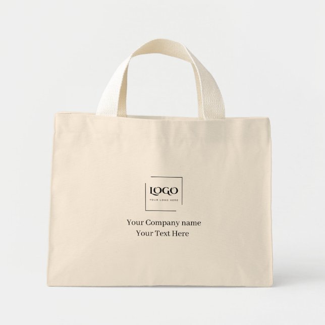 Elegant anpassa din logotypmall mini tygkasse (Framsidan)