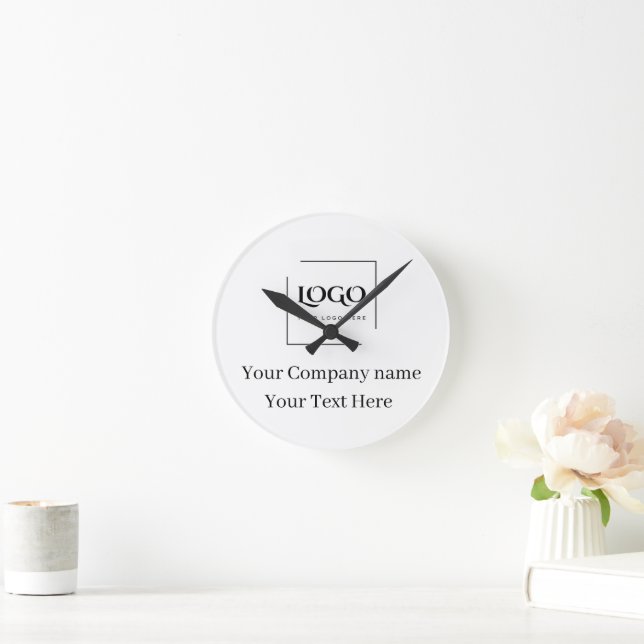 Elegant anpassa din logotypmall rund klocka (Hem)