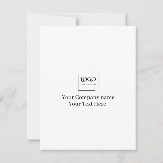 Elegant anpassa din logotypmall tack kort (Framsida)