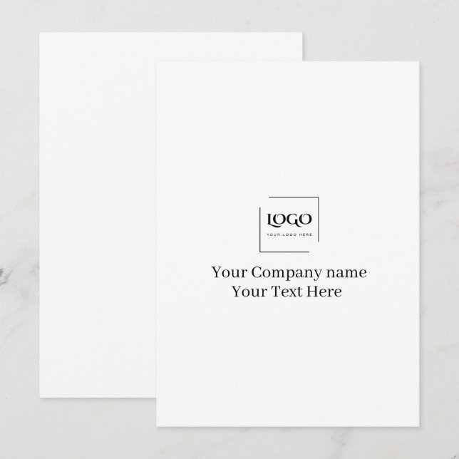 Elegant anpassa din logotypmall tack kort (Fram/baksida)