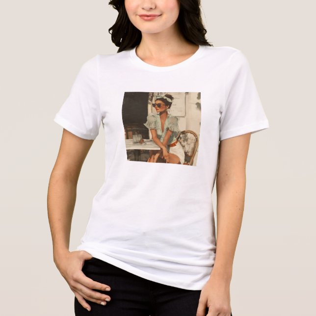 Elegant Anpassa Lägg Till Ditt Eget Foto dam  T Shirt (Framsida)