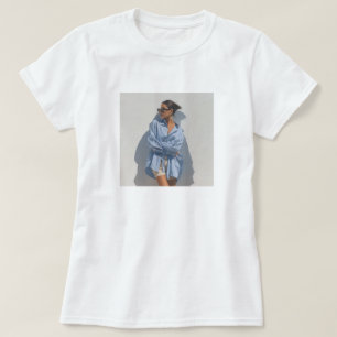 Elegant Anpassa Lägg Till Ditt Eget Foto dam T Shirt
