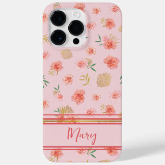 Elegant anpassad feminin rosa blomning med ränder