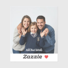 Elegant Anpassad Foto & Text Personlig Klistermärken