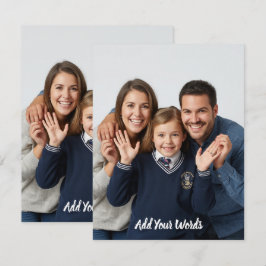 Elegant Anpassad Foto & Text Personlig Platt Noter Anteckningskort