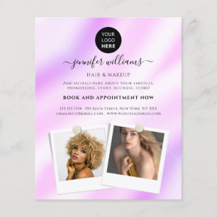 Elegant Anpassad Fotologo Kampanj Lila Flygblad