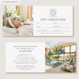 Elegant anpassad fotologo presentkort chic