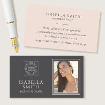 Elegant anpassad fotologo professionell rosa grå