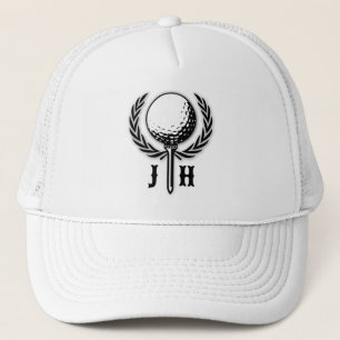 Elegant Anpassad Golf Monogram-design Keps