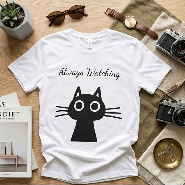 Elegant Anpassad Katt Mäns Stylish Persona T Shirt (Skapare uppladdad)